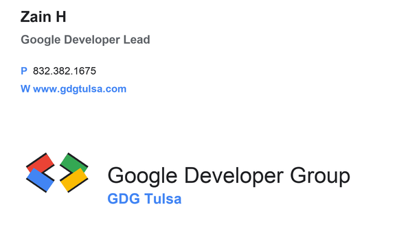 GDG Tulsa email signature preview